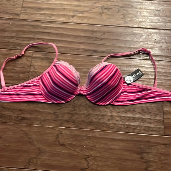 Rampage Intimates Size 36C Pink and Blue Lightly Padded Convertible Bra - Picture 3 of 4